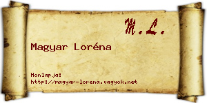 Magyar Loréna névjegykártya
